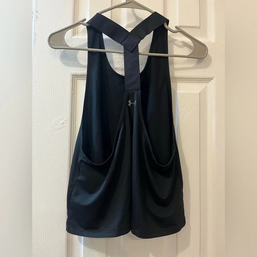Under Armour Heather Gray and Black Tank Tops - Picture 5 of 5